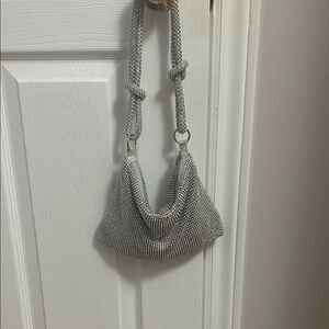 REVOLVE Silver and Black Shoulder Bag